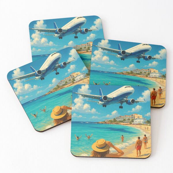 Item preview, Jet Landing at Maho Beach, Saint Martin designed and sold by Aryabek.