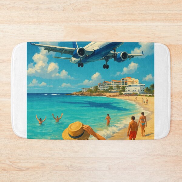 Item preview, Jet Landing at Maho Beach, Saint Martin designed and sold by Aryabek.