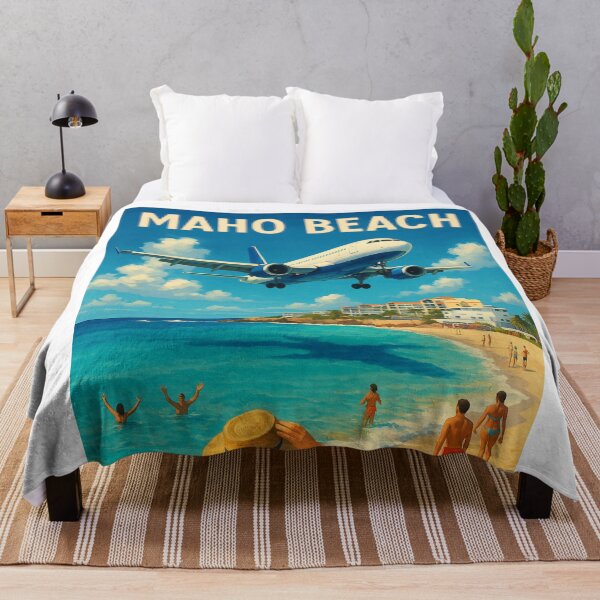 Item preview, Jet Landing at Maho Beach, Saint Martin designed and sold by Aryabek.
