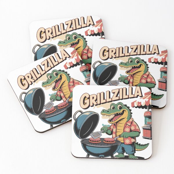 Artikelvorschau, Grillzilla – BBQ-Krokodil im Hawaiihemd entworfen und verkauft von ArtByYunus.