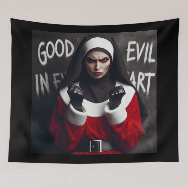 Item preview, Rebel Nun Santa Glove Heart designed and sold by Voodoo Store Paranormal Collections.