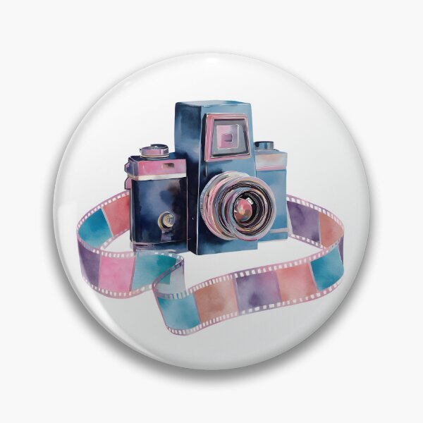 Artikelvorschau, Vintage-Kamera mit Filmrolle – Retro-Fotografie-Kunst entworfen und verkauft von Kollibri.