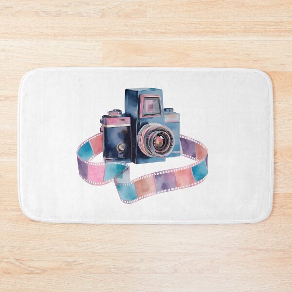 Item preview, Vintage Camera with Film Roll – Retro Photography Art designed and sold by Kollibri.