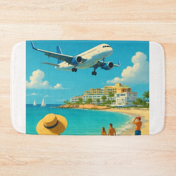 Item preview, Beachgoers at Maho Beach, Sint Maarten designed and sold by Places On Earth.
