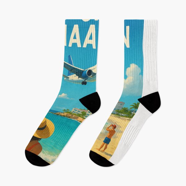 Item preview, Beachgoers at Maho Beach, Sint Maarten designed and sold by Places On Earth.