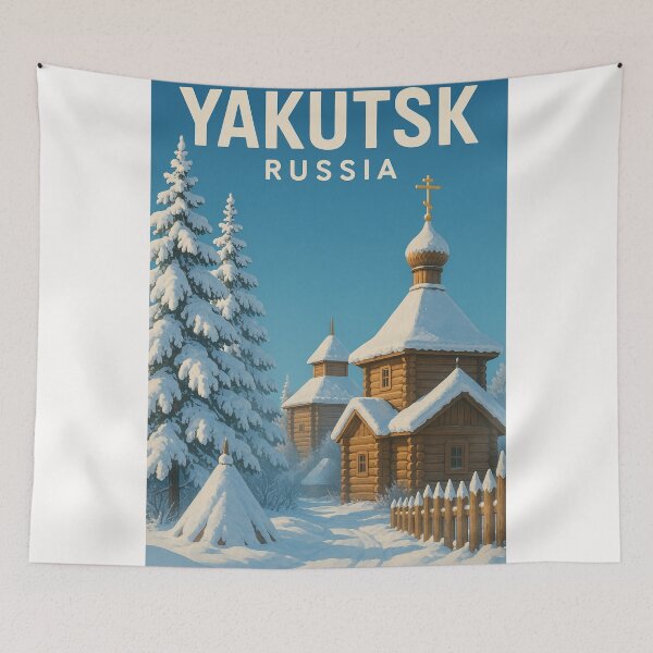 Item preview, Snowy Orthodox Chapel in Yakutsk, Russia designed and sold by Places On Earth.