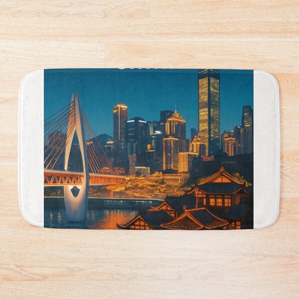 Item preview, Twilight Over Qiansimen Bridge, Chongqing designed and sold by Places On Earth.