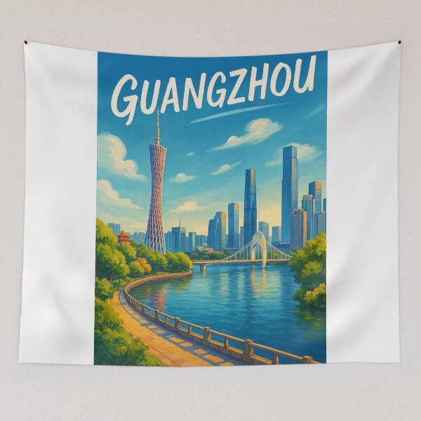 Item preview, Daytime Skyline and Pearl River, Guangzhou designed and sold by Places On Earth.