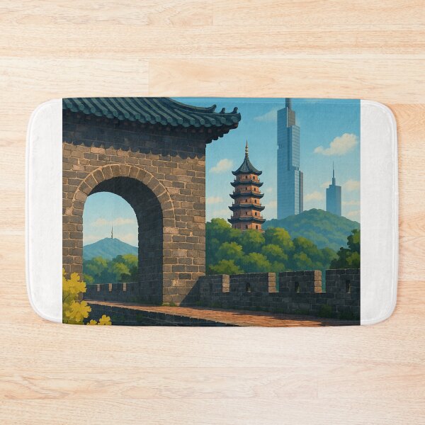 Item preview, Nanjing City Wall and Pagoda View designed and sold by Places On Earth.