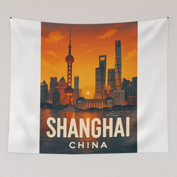 Item preview, Sunset Over Lujiazui Skyline, Shanghai designed and sold by Places On Earth.
