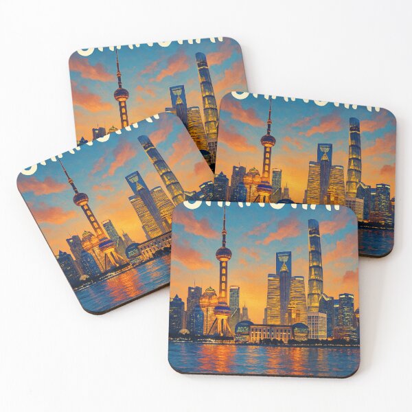 Item preview, Twilight Reflection on Shanghai’s Skyline designed and sold by Places On Earth.