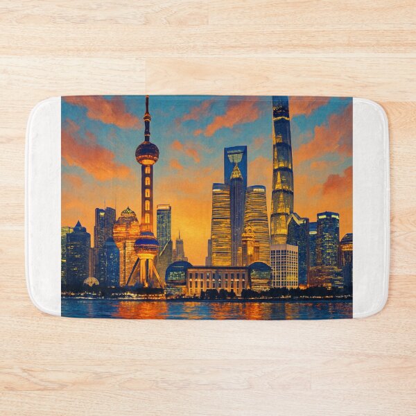 Item preview, Twilight Reflection on Shanghai’s Skyline designed and sold by Places On Earth.