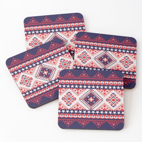 Item preview, Discover vibrant red, white, and blue tribal geometric patterns with stars perfect for adding a bold, patriotic, or unique touch to your designs designed and sold by DesignByNui.