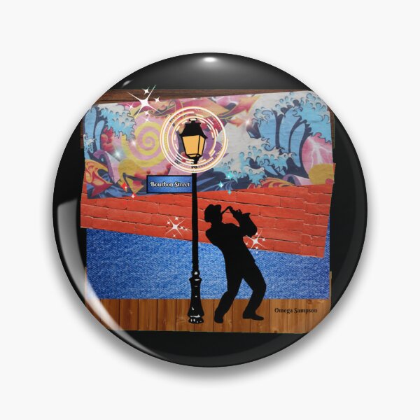Item preview, Orange Collage of Bourbon Street Musician  designed and sold by artbyomega.