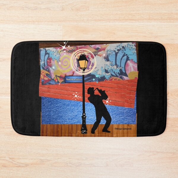Item preview, Orange Collage of Bourbon Street Musician  designed and sold by artbyomega.
