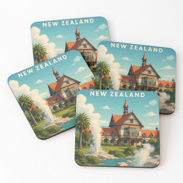 Item preview, Rotorua Museum and Geysers in Bloom designed and sold by Places On Earth.