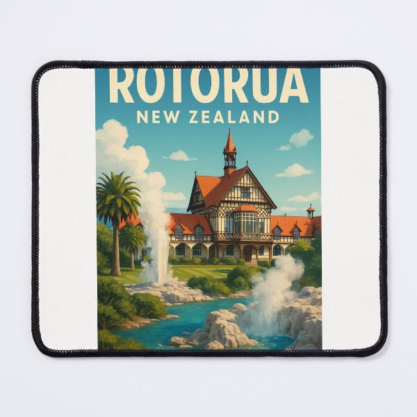 Item preview, Rotorua Museum and Geysers in Bloom designed and sold by Places On Earth.