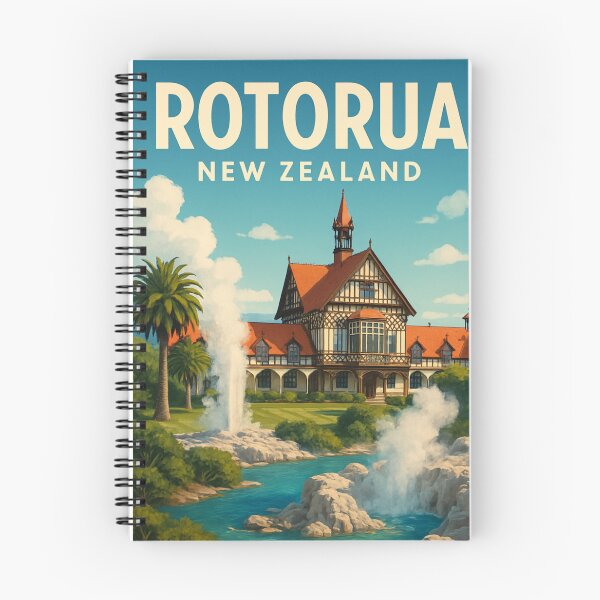 Item preview, Rotorua Museum and Geysers in Bloom designed and sold by Places On Earth.
