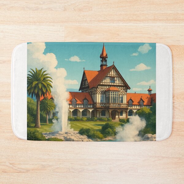 Item preview, Rotorua Museum and Geysers in Bloom designed and sold by Places On Earth.
