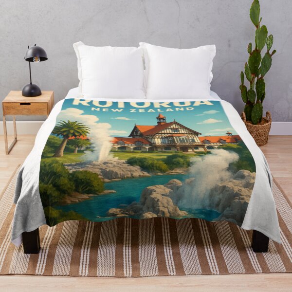 Item preview, Rotorua Museum and Geysers in Bloom designed and sold by Places On Earth.