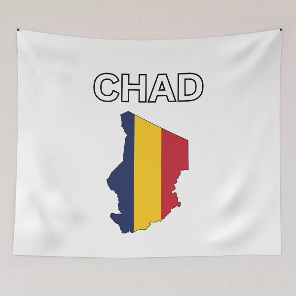 Item preview, Chad flag map designed and sold by atomstartup.