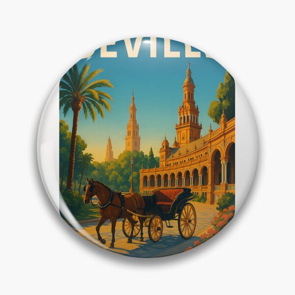 Item preview, Horse Carriage at Plaza de España, Seville designed and sold by Places On Earth.