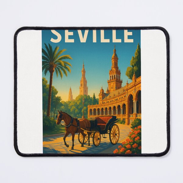 Item preview, Horse Carriage at Plaza de España, Seville designed and sold by Places On Earth.