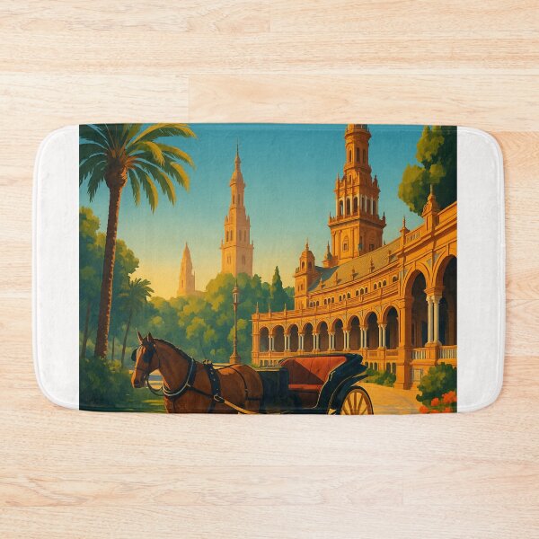 Item preview, Horse Carriage at Plaza de España, Seville designed and sold by Places On Earth.