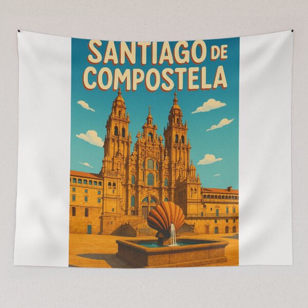 Item preview, Cathedral Fountain View, Santiago de Compostela designed and sold by Places On Earth.