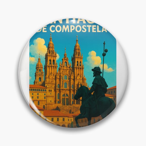 Item preview, Pilgrim Arrival at Santiago de Compostela Cathedral designed and sold by Places On Earth.