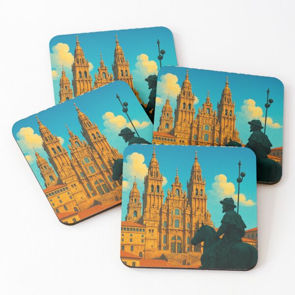 Item preview, Pilgrim Arrival at Santiago de Compostela Cathedral designed and sold by Places On Earth.