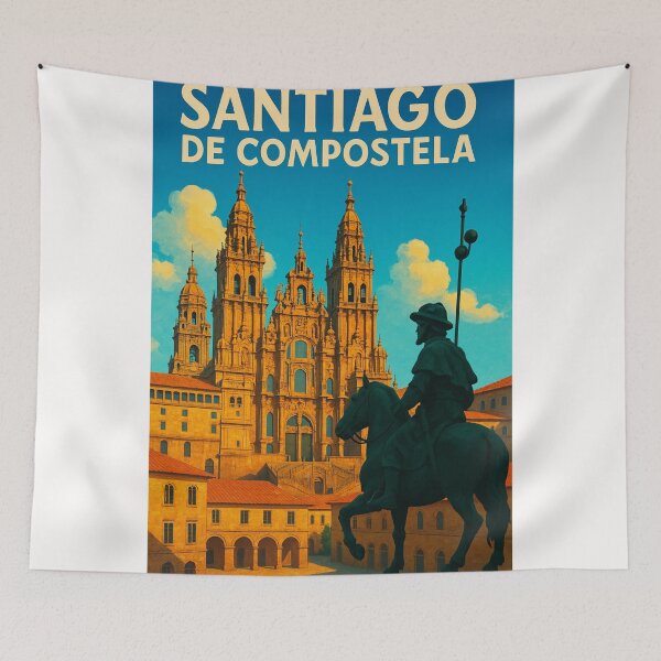 Item preview, Pilgrim Arrival at Santiago de Compostela Cathedral designed and sold by Places On Earth.