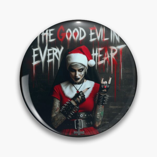 Item preview, Gothic Rocker Nun Santa Devil designed and sold by Voodoo Store Paranormal Collections.