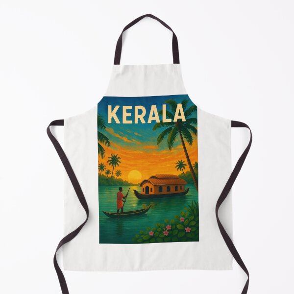 Item preview, Kerala Backwaters at Sunset with Houseboat designed and sold by Places On Earth.