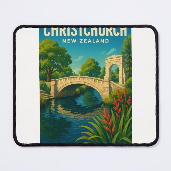 Item preview, Christchurch Victoria Square Bridge in Spring designed and sold by Places On Earth.