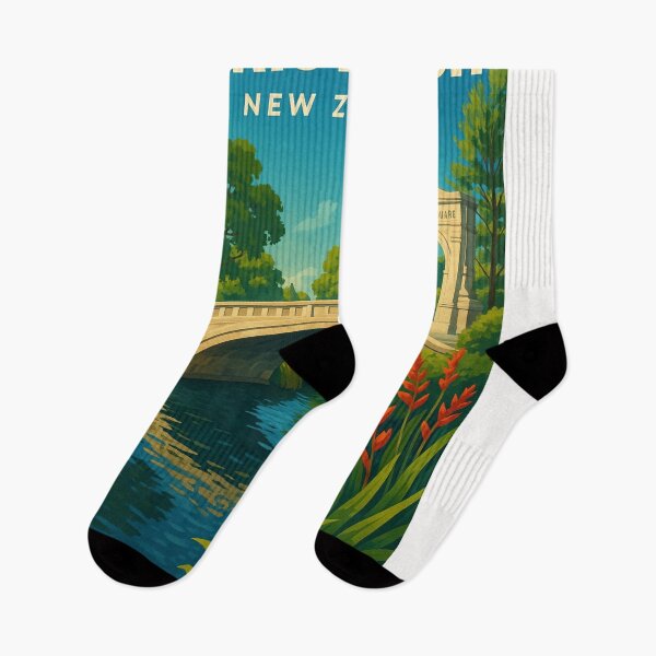 Item preview, Christchurch Victoria Square Bridge in Spring designed and sold by Places On Earth.