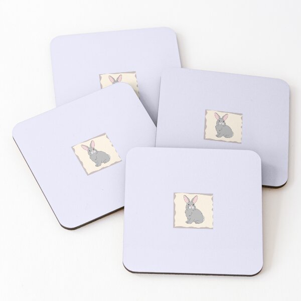 Item preview, CUTE GREY RABBIT ART designed and sold by Orange Cart.