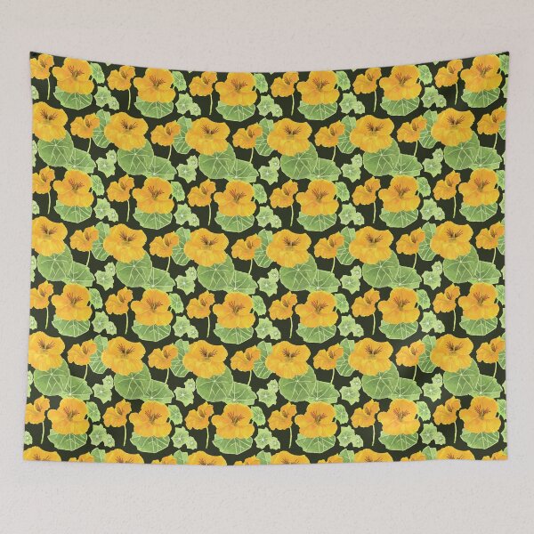 Item preview, Nasturtiums Watercolour Painting Pattern designed and sold by rachelmcintyreart.