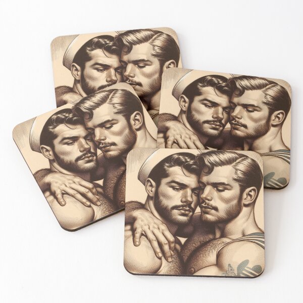 Item preview, 1940s Vintage Sailors "Brothers In Arms" San Francisco Tom of Finland Tribute Gay Pride Graphic Design designed and sold by ItsAKinkThing.