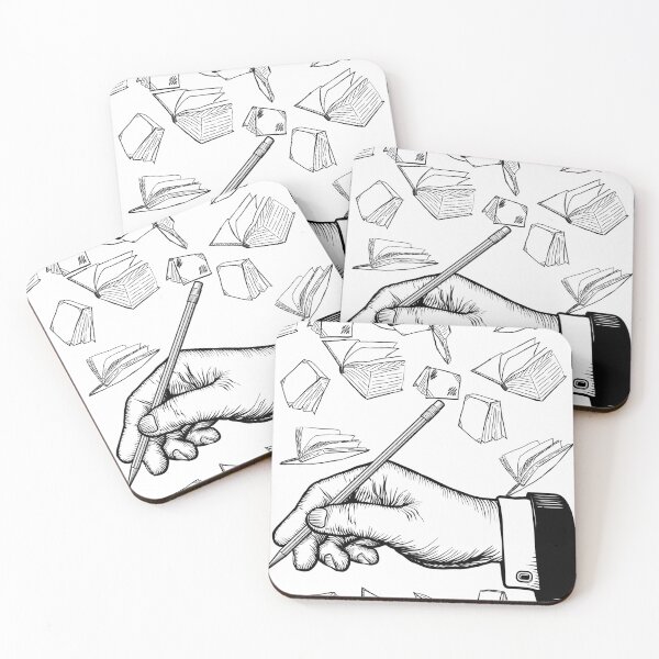 Item preview, Vintage Hand Drawing with Pencil and Books – Sketch Style Literary Art for Writers & Book Lovers. designed and sold by Kabootri.