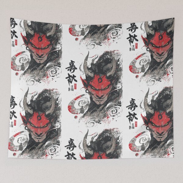 Item preview, Powerful Japanese Oni Demon Art designed and sold by bapupa.