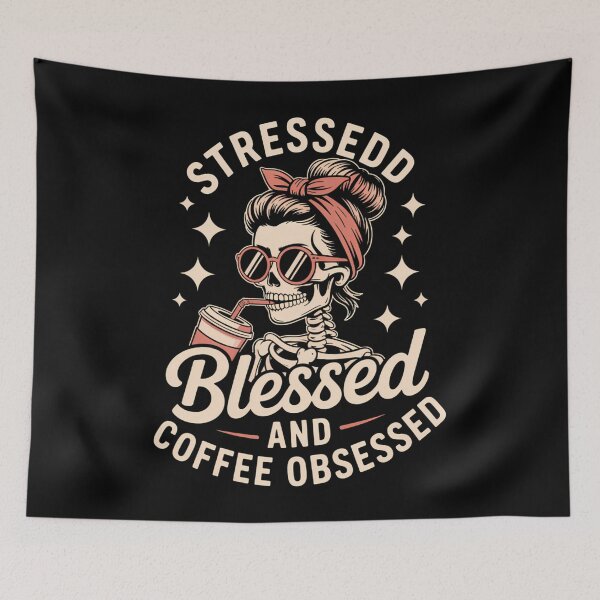 Item preview, Coffee Lovers Caffeine Funny Skeleton Joke designed and sold by Sea4Adventures.