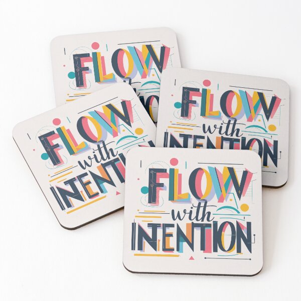 Item preview, Flow with Intention – Motivational Art designed and sold by 0606PM.
