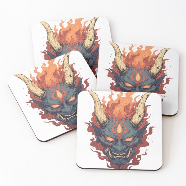 Item preview, Fierce Japanese Oni Mask designed and sold by bapupa.
