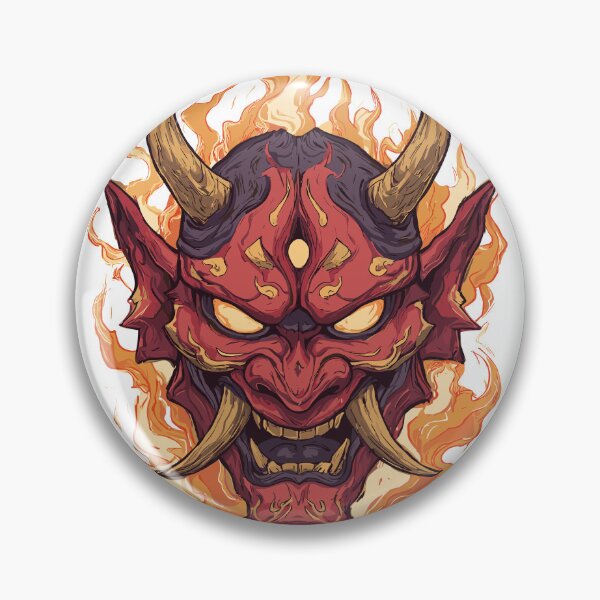 Item preview, Terrifying Japanese Oni Mask designed and sold by bapupa.