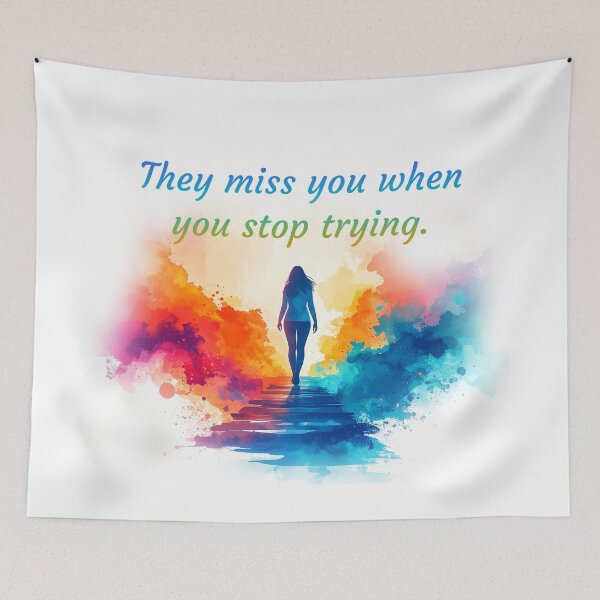 Item preview, Te extrañan cuando dejas de intentarlo – Camiseta con frase triste y emotiva designed and sold by TeeTantra.