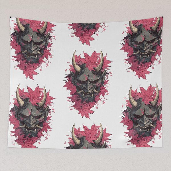 Item preview, Demonic Japanese Oni Mask designed and sold by bapupa.