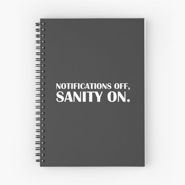 Item preview, Notifications Off, Sanity On. – Funny Introvert Quote Design / Introvert Joke Funny T-Shirt Label designed and sold by introvertvibes.