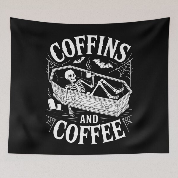 Item preview, Coffee Lovers Funny Skeleton Halloween designed and sold by Sea4Adventures.