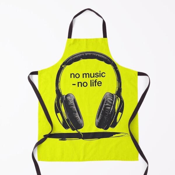 Item preview, No Music – No Life | Headphones Minimalist Black & White Design designed and sold by ProDesignByMK.
